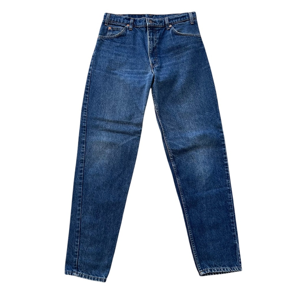 ✨‎ Vintage Levi’s Orange Tab 550 Dark Wash High Rise Tapered Jeans W34